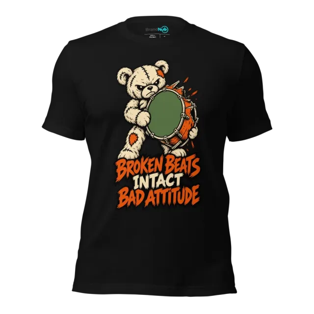 BROKEN BEATS INTACT BAD ATTITUDE T-SHIRT