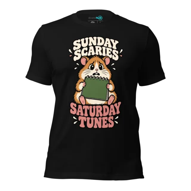 SUNDAY SCARIES SATURDAY TUNES T-SHIRT