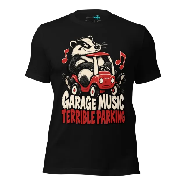 GARAGE MUSIC TERRIBLE PARKING T-SHIRT