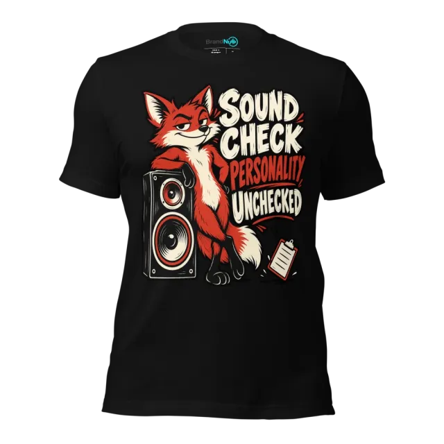 SOUND CHECK PERSONALITY UNCHECKED T-SHIRT