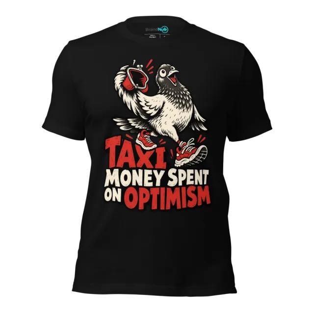 TAXI MONEY SPENT ON OPTIMISM T-SHIRT