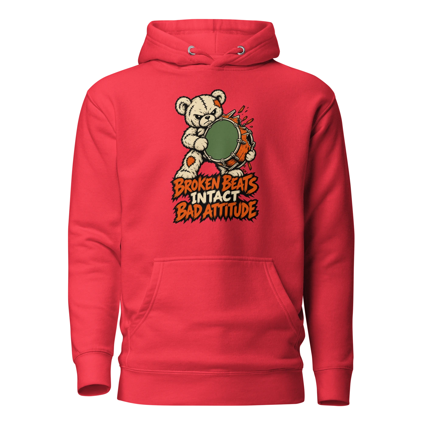 BROKEN BEATS INTACT BAD ATTITUDE Hoodie Team Red Front