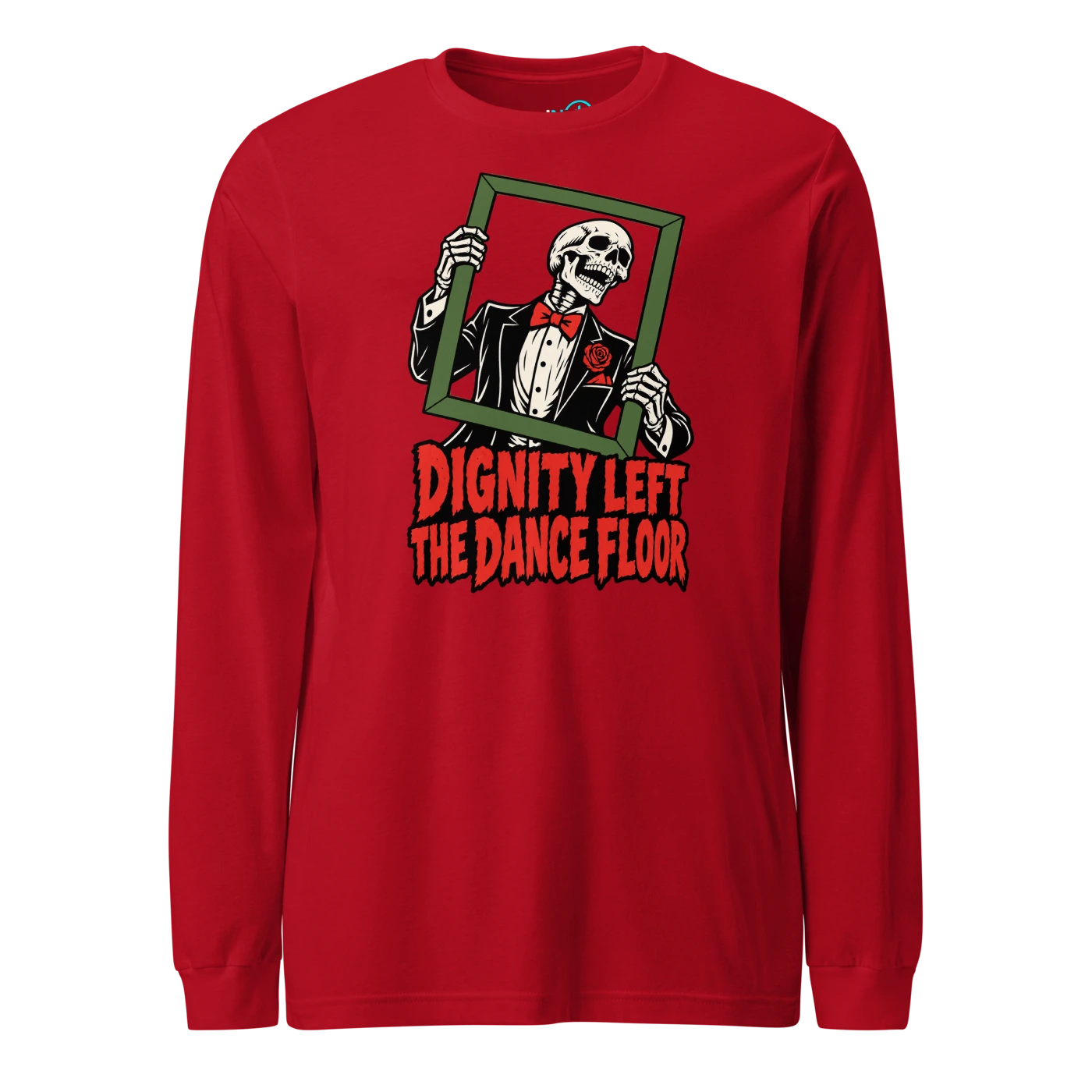DIGNITY LEFT THE DANCE FLOOR Long Sleeve T Shirt Red Front