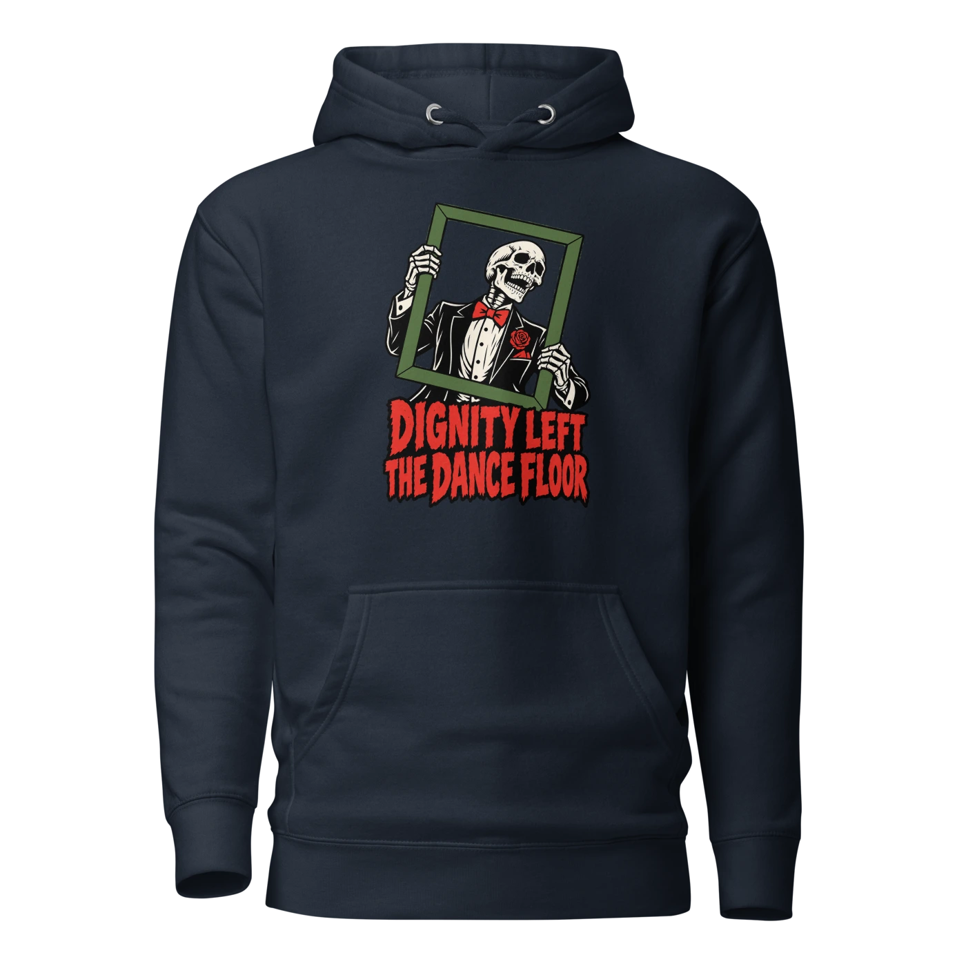 DIGNITY LEFT THE DANCE FLOOR Hoodie Navy Blazer Front