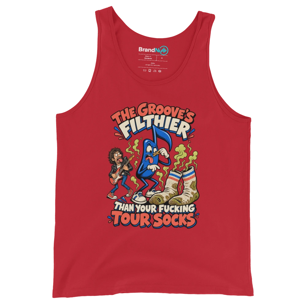THE GROOVE'S FILTHIER THAN YOUR FUCKING TOUR SOCKS Tank Top Red Front