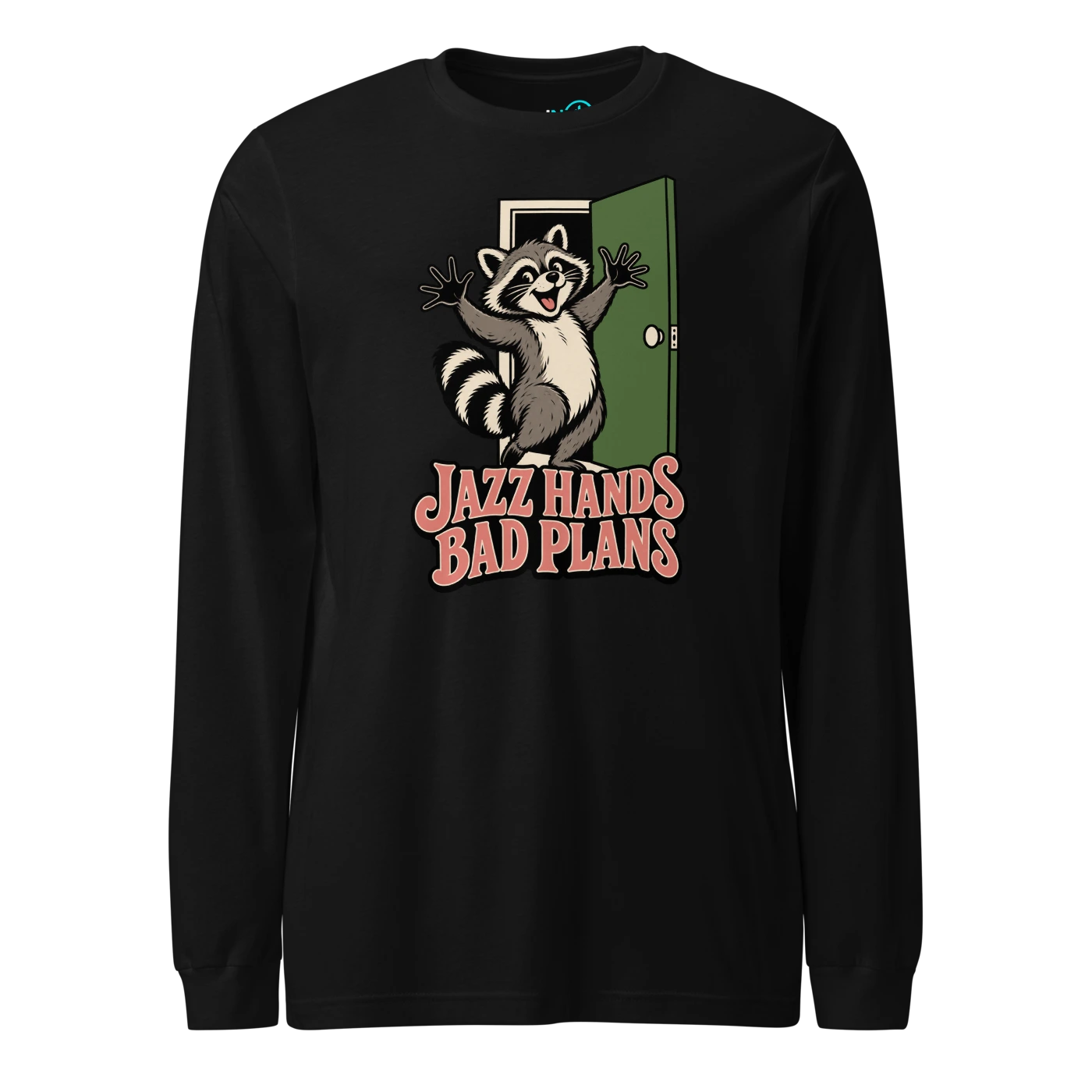 JAZZ HANDS BAD PLANS Long Sleeve T Shirt Black Front