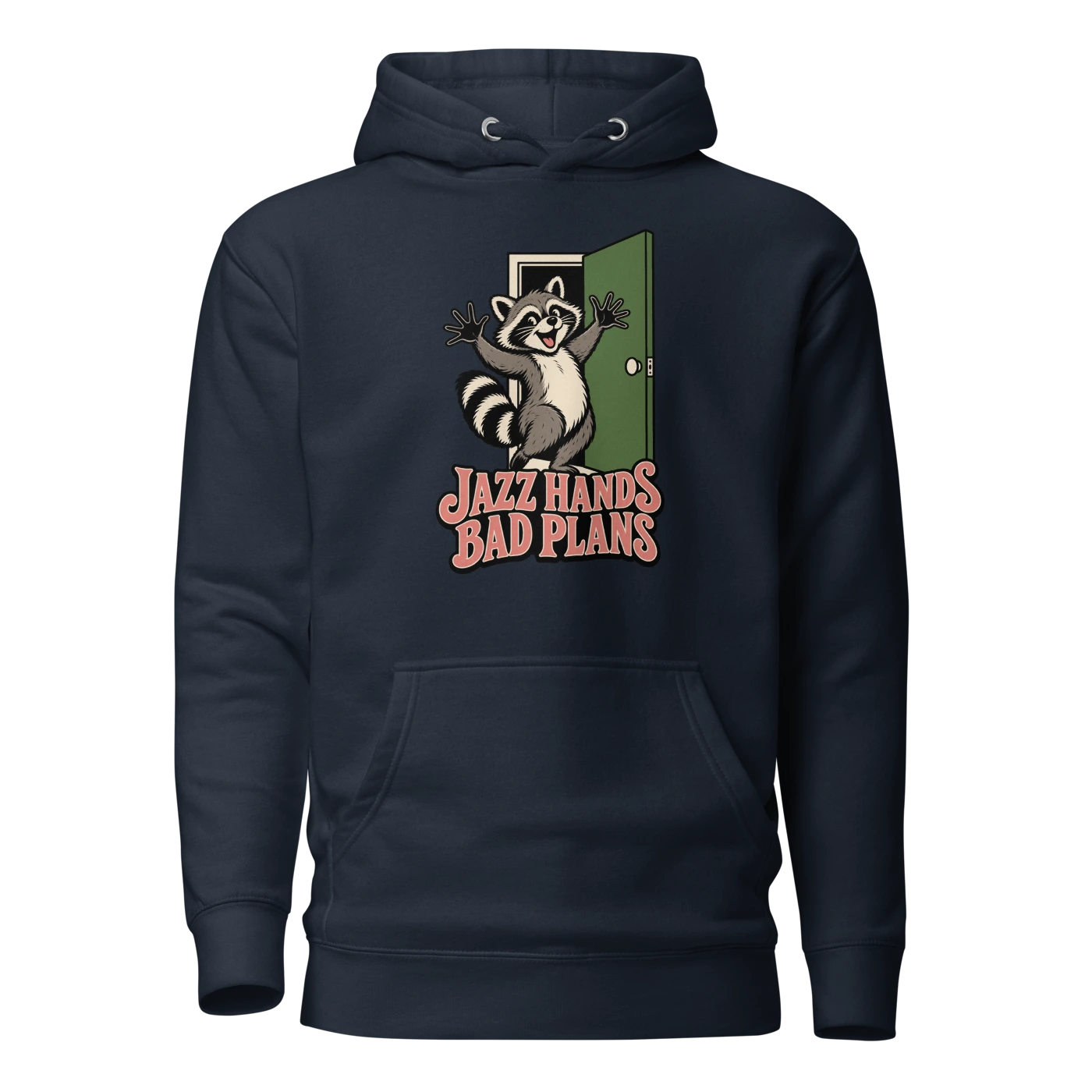 JAZZ HANDS BAD PLANS Hoodie Navy Blazer Front