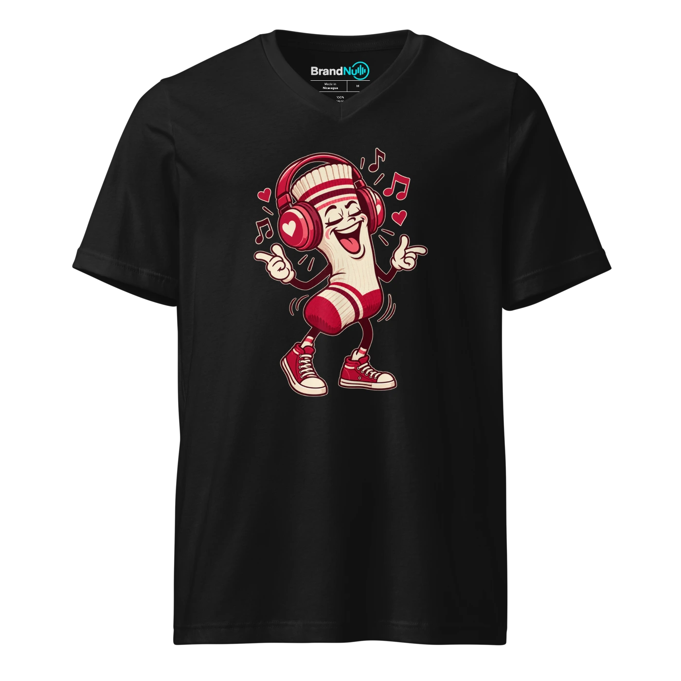 THE SINGLE SOCK HAS EXCELLENT MUSIC TASTE V-neck T-SHIRT