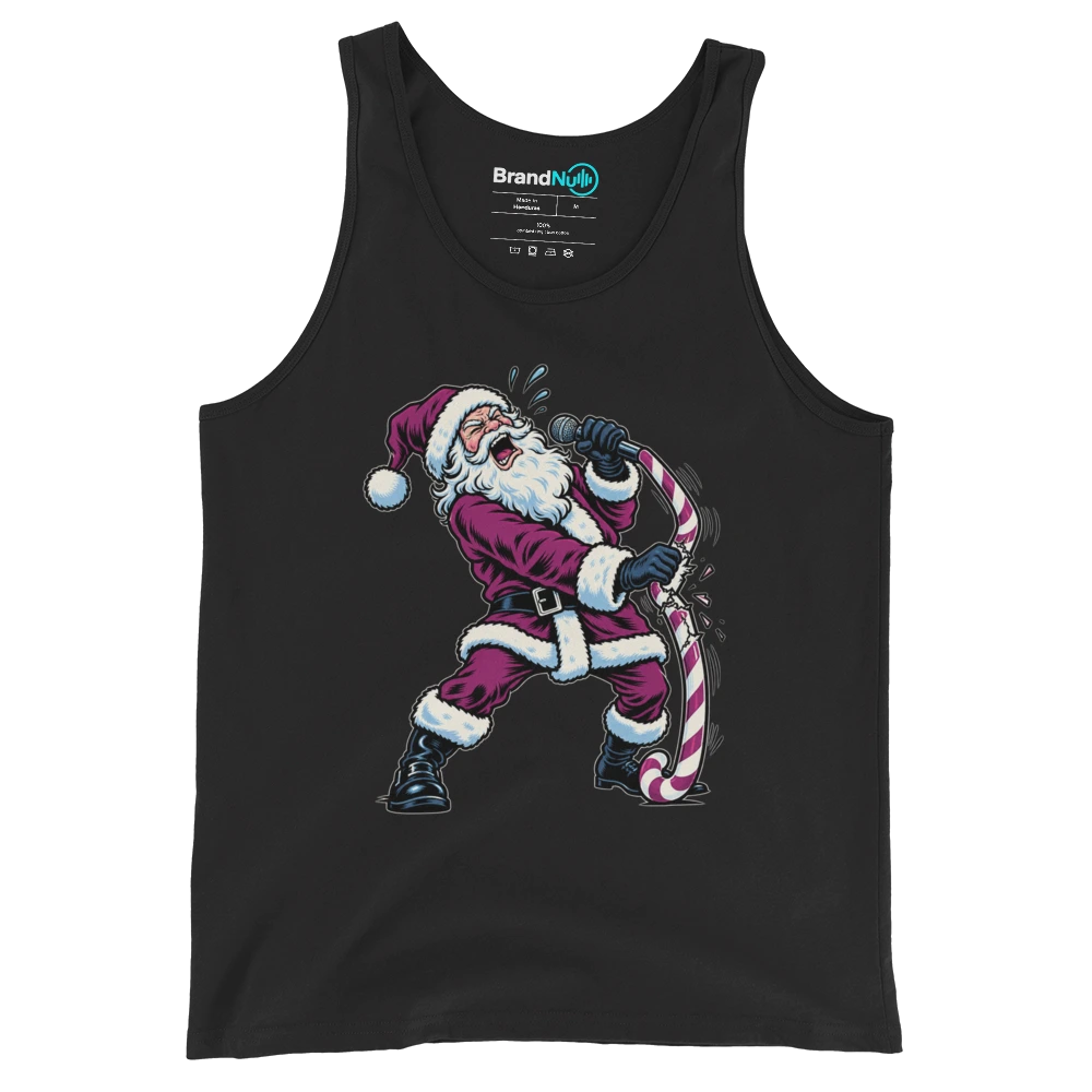 THE CANDY CANE IS NOT A MIC STAND Tank Top Black Front
