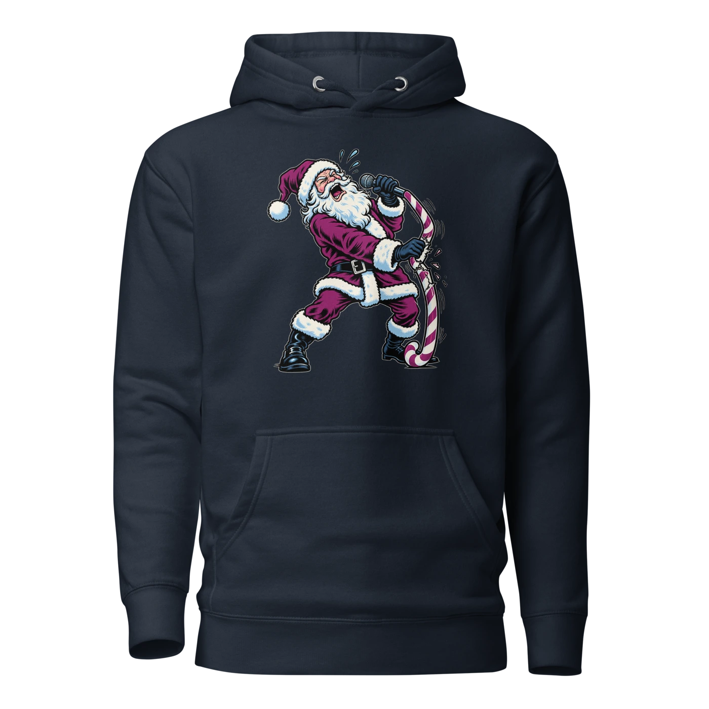 THE CANDY CANE IS NOT A MIC STAND Hoodie Navy Blazer Front