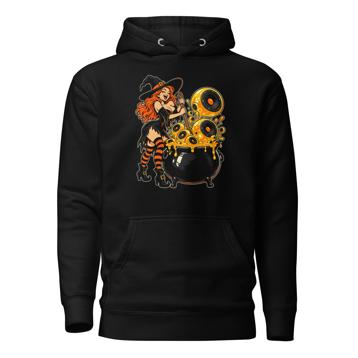 THE CAULDRON IS MOSTLY BASS Hoodie Black Front