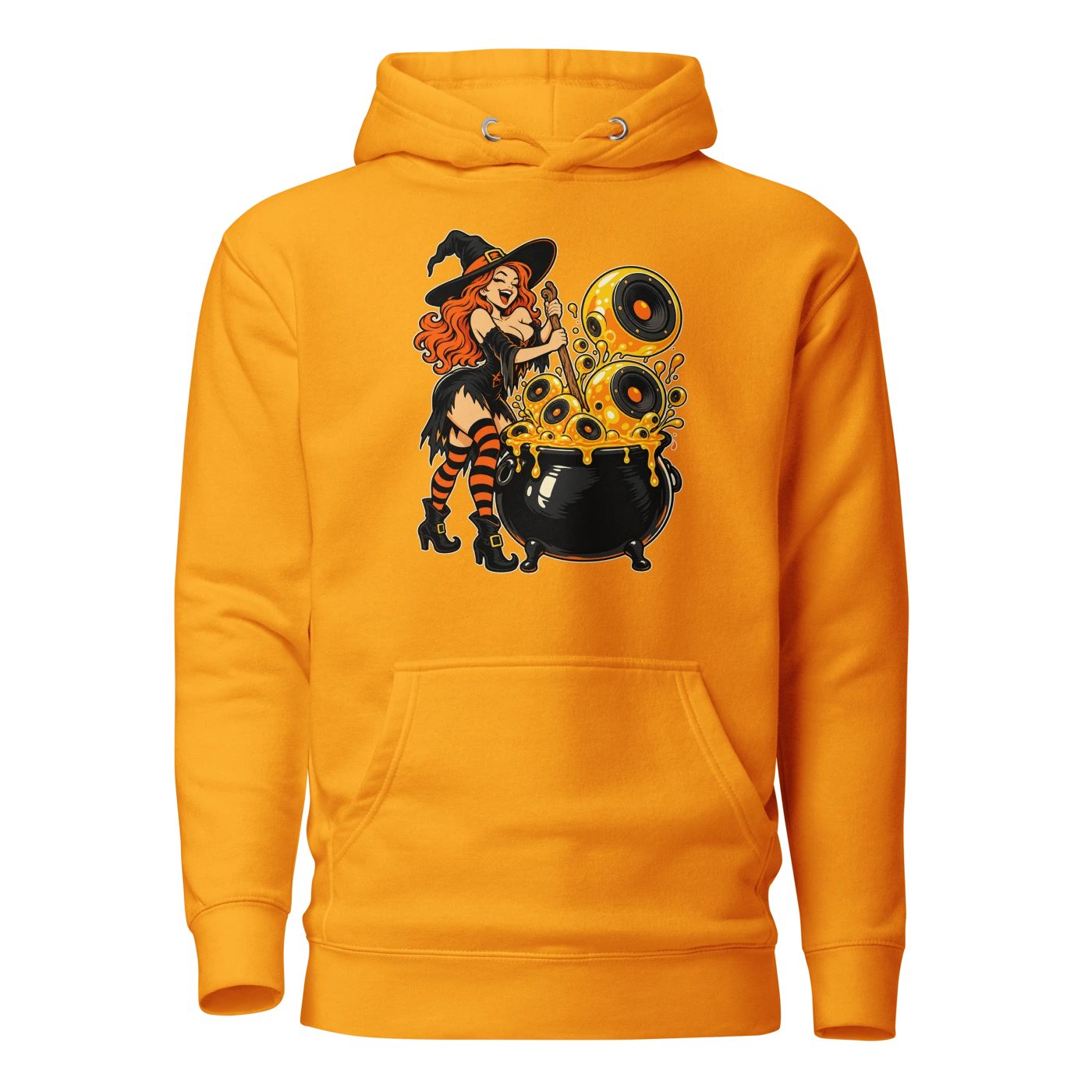 THE CAULDRON IS MOSTLY BASS Hoodie Team Gold Front