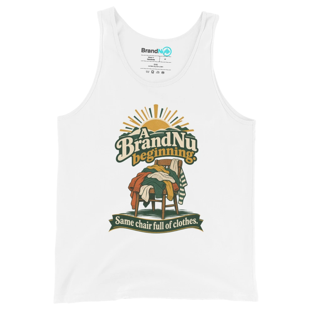 A BrandNu beginning. Same chair full of clothes Tank Top