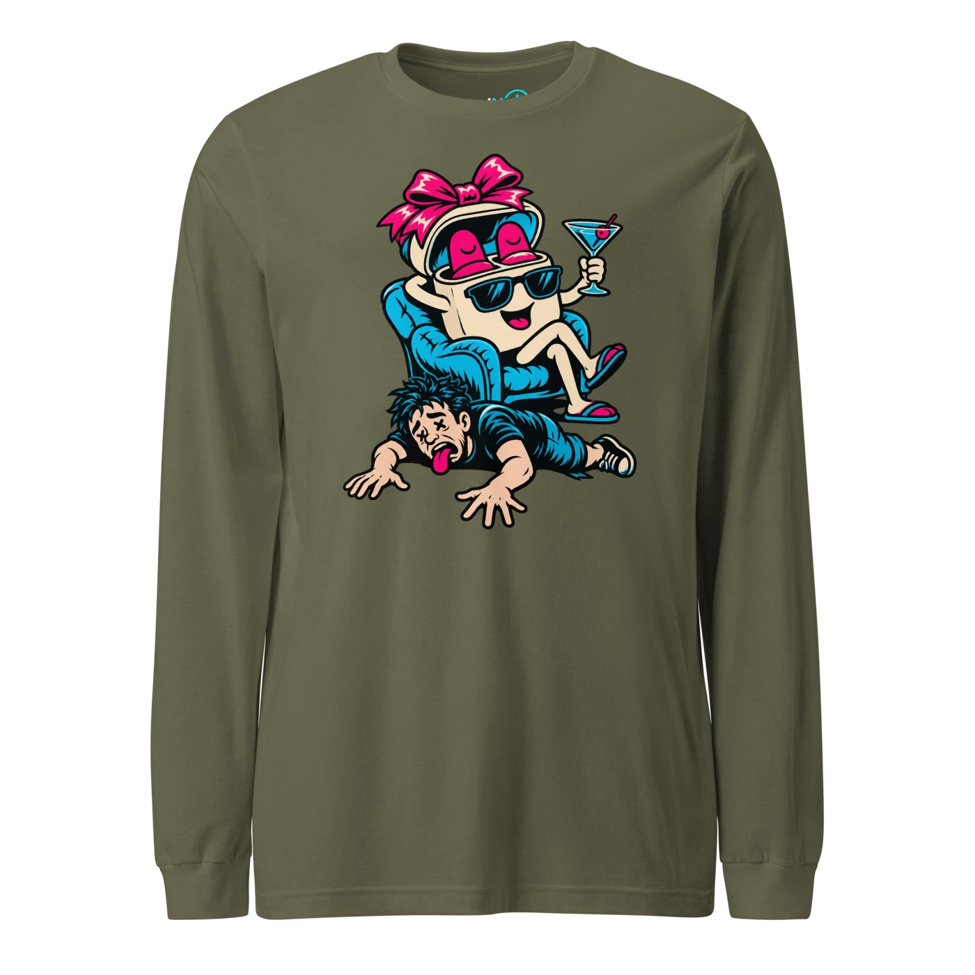 MY EARPLUGS HAVE A BETTER RETIREMENT PLAN Long Sleeve T Shirt Military Green Front