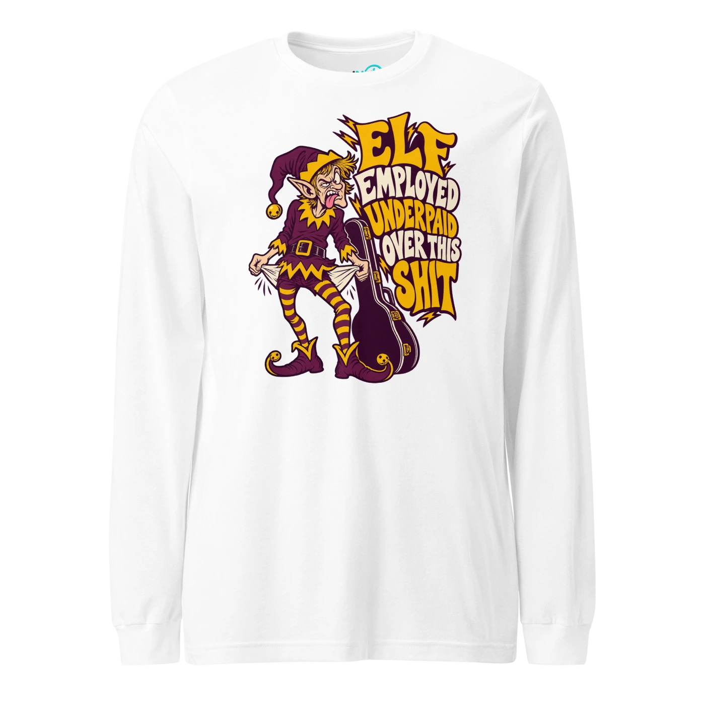 ELF EMPLOYED UNDERPAID OVER THIS SHIT Long Sleeve T-SHIRT