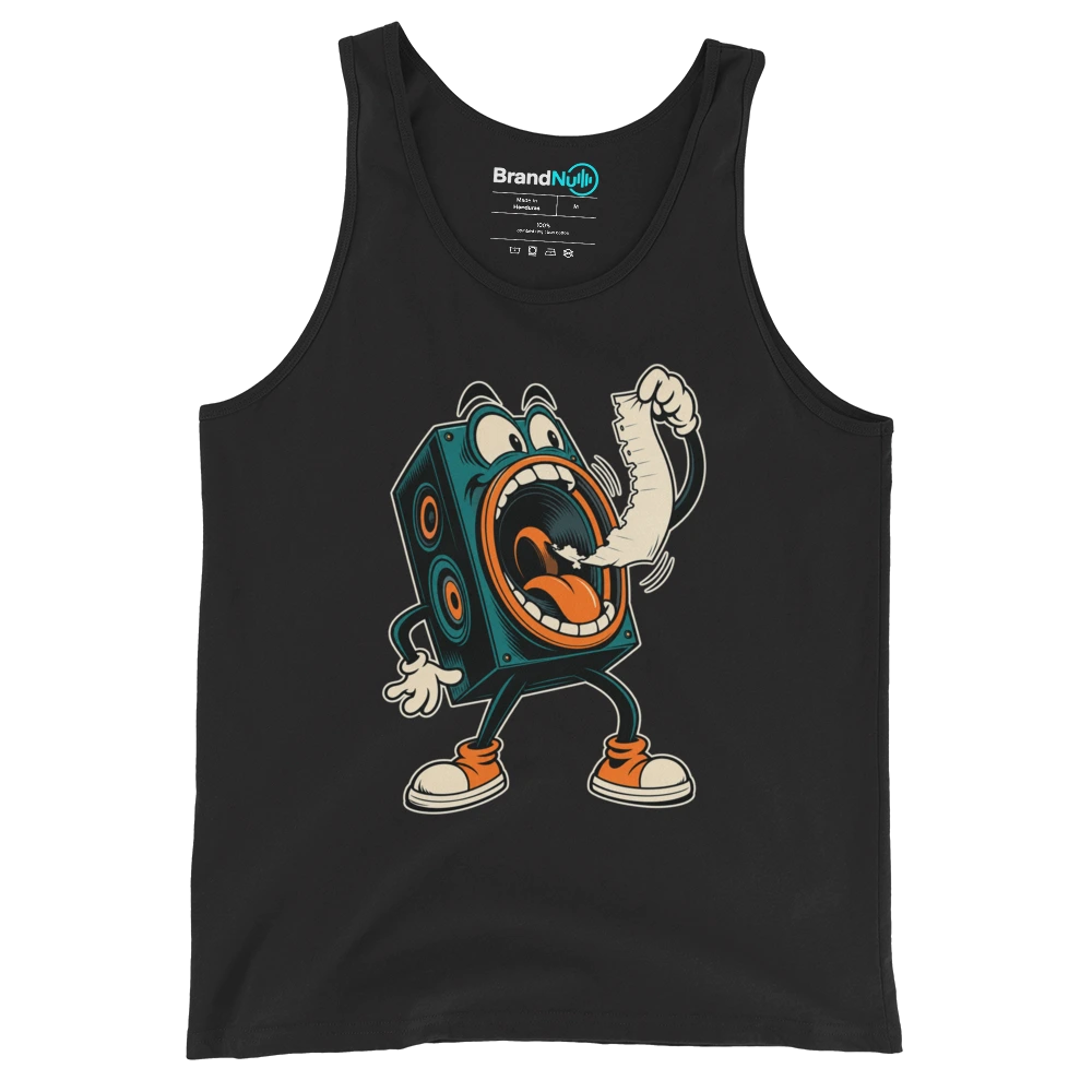 THE BASS ATE MY REMAINING ATTENTION SPAN Tank Top Black Front