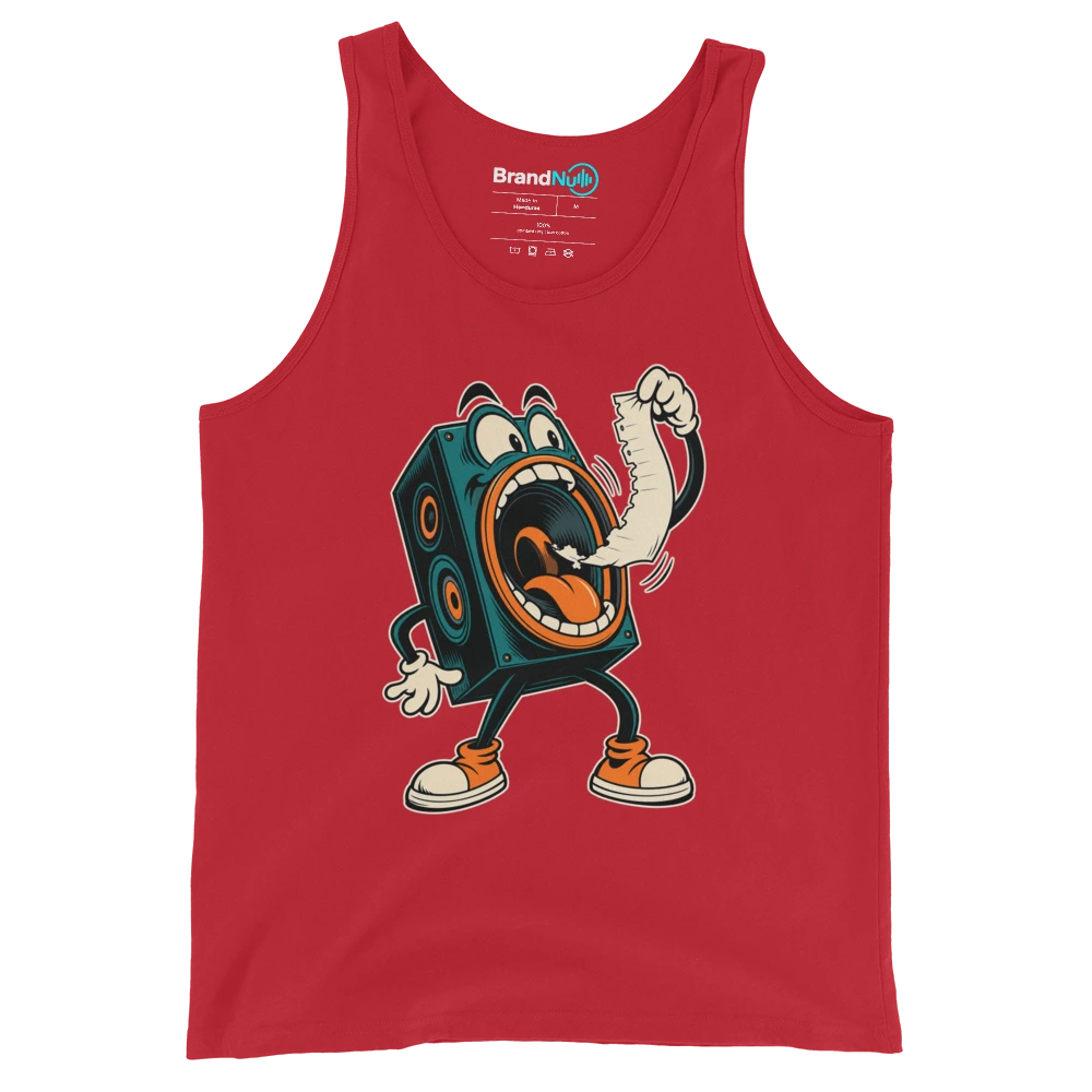 THE BASS ATE MY REMAINING ATTENTION SPAN Tank Top Red Front