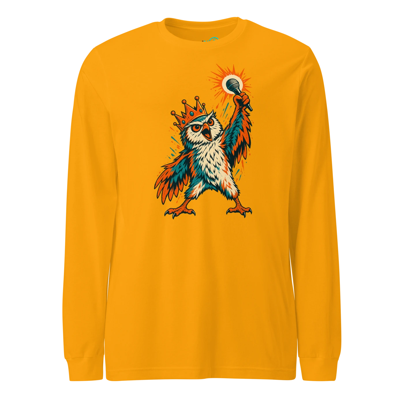 THE NIGHT OWL HAS REQUESTED AN AFTERNOON SET Long Sleeve T Shirt Gold Front