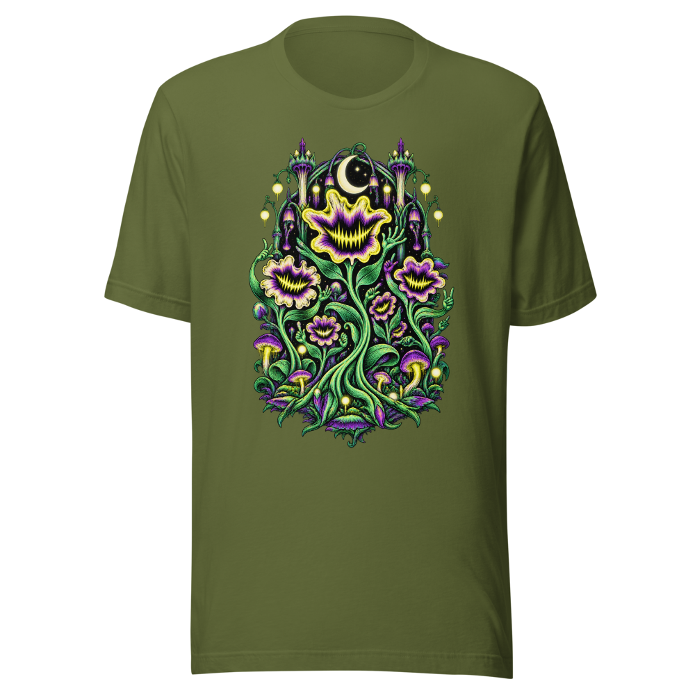 Bass Botanical World T Shirt Olive Front