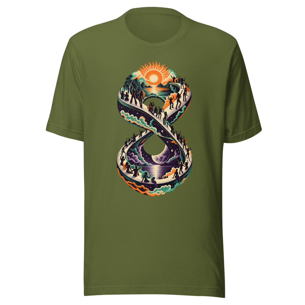Infinite Weekend T Shirt Olive Front
