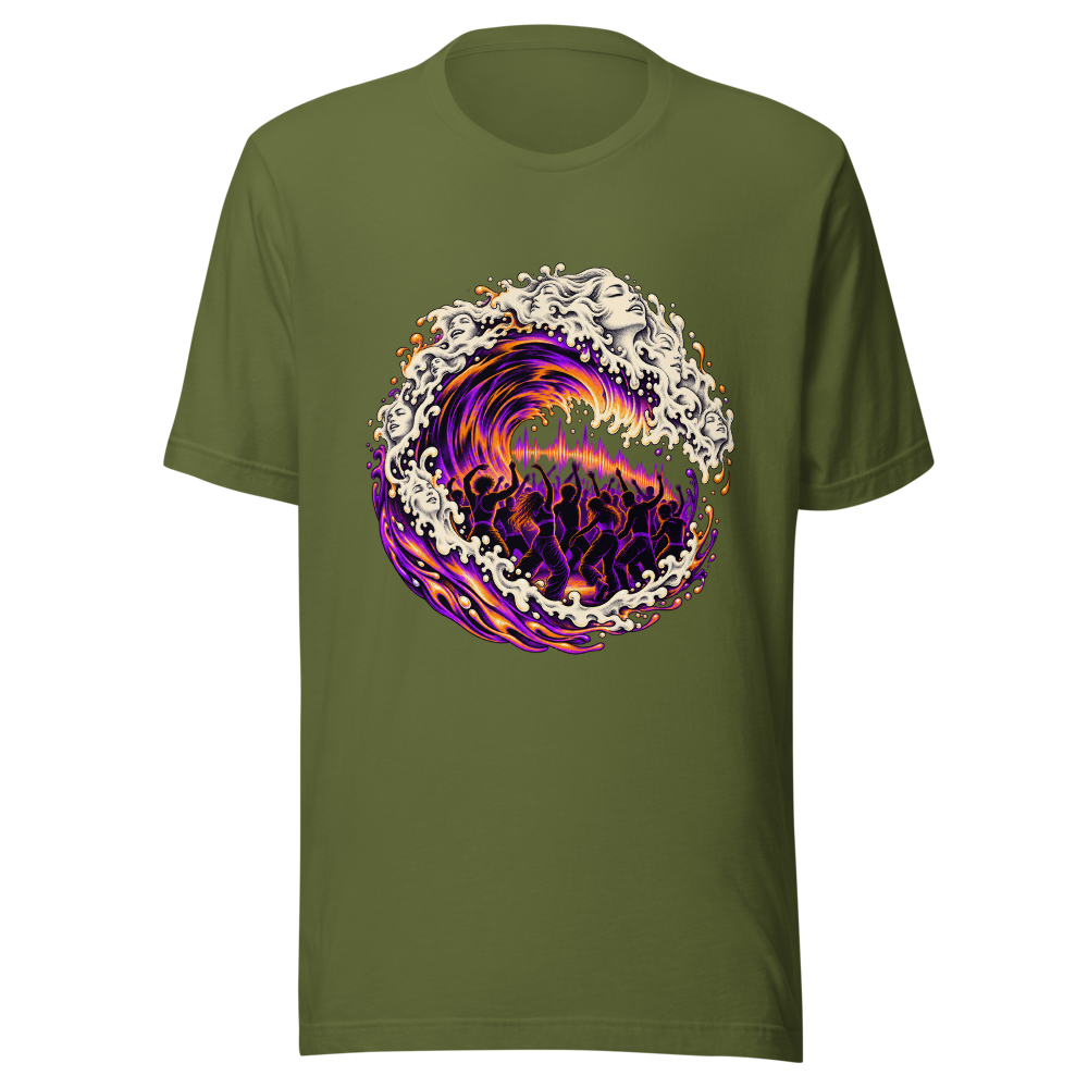 Rave Tide T Shirt Olive Front