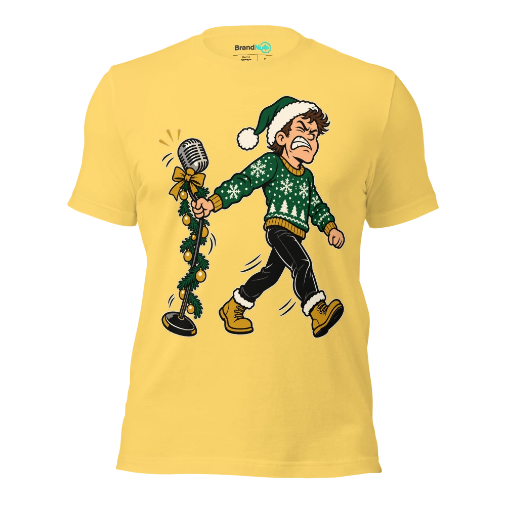 MY RESOLUTION IS TO STOP ACCEPTING CHRISTMAS GIGS T Shirt Yellow Front
