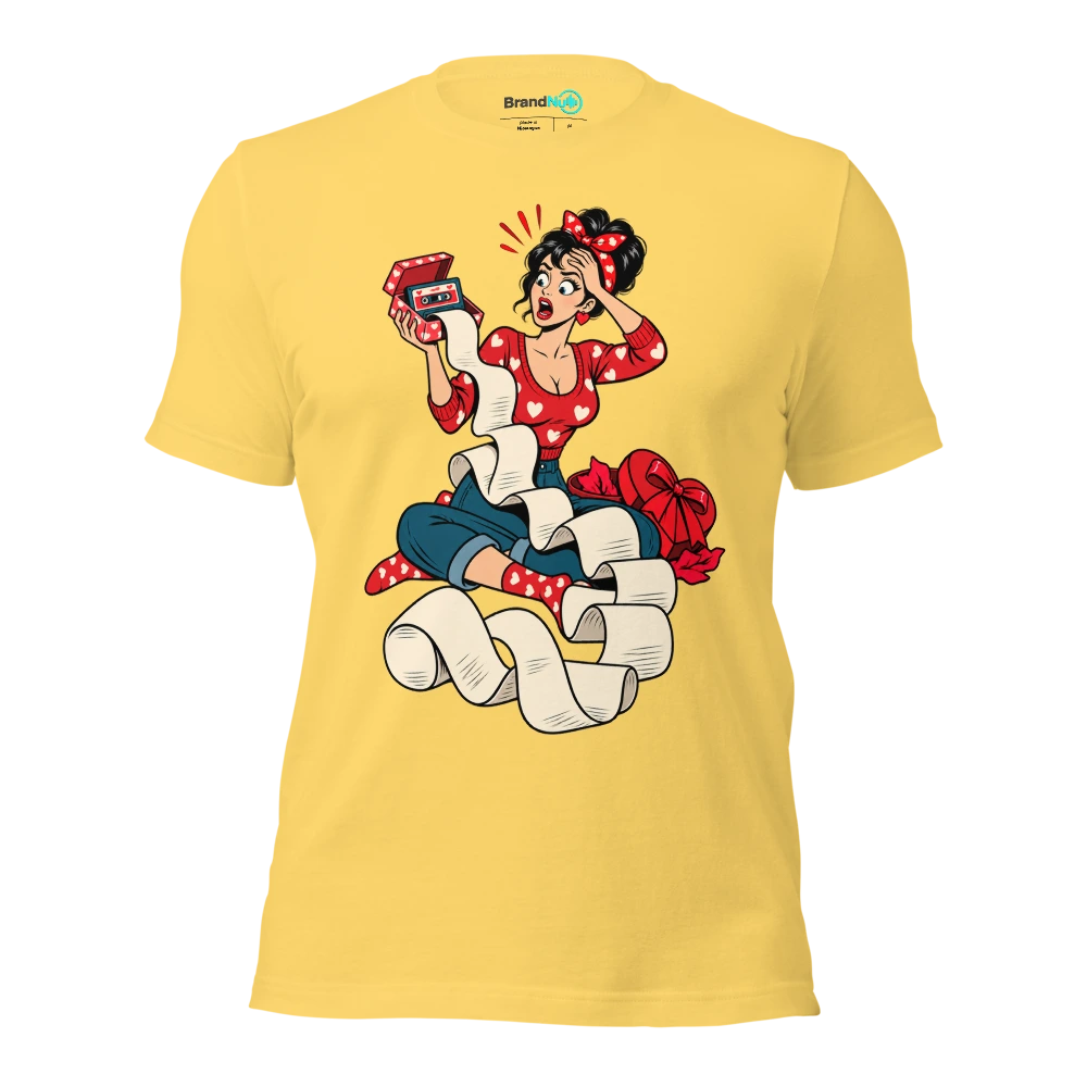 THIS GIFT RECEIPT IS LONGER THAN THE RELATIONSHIP MIX T Shirt Yellow Front