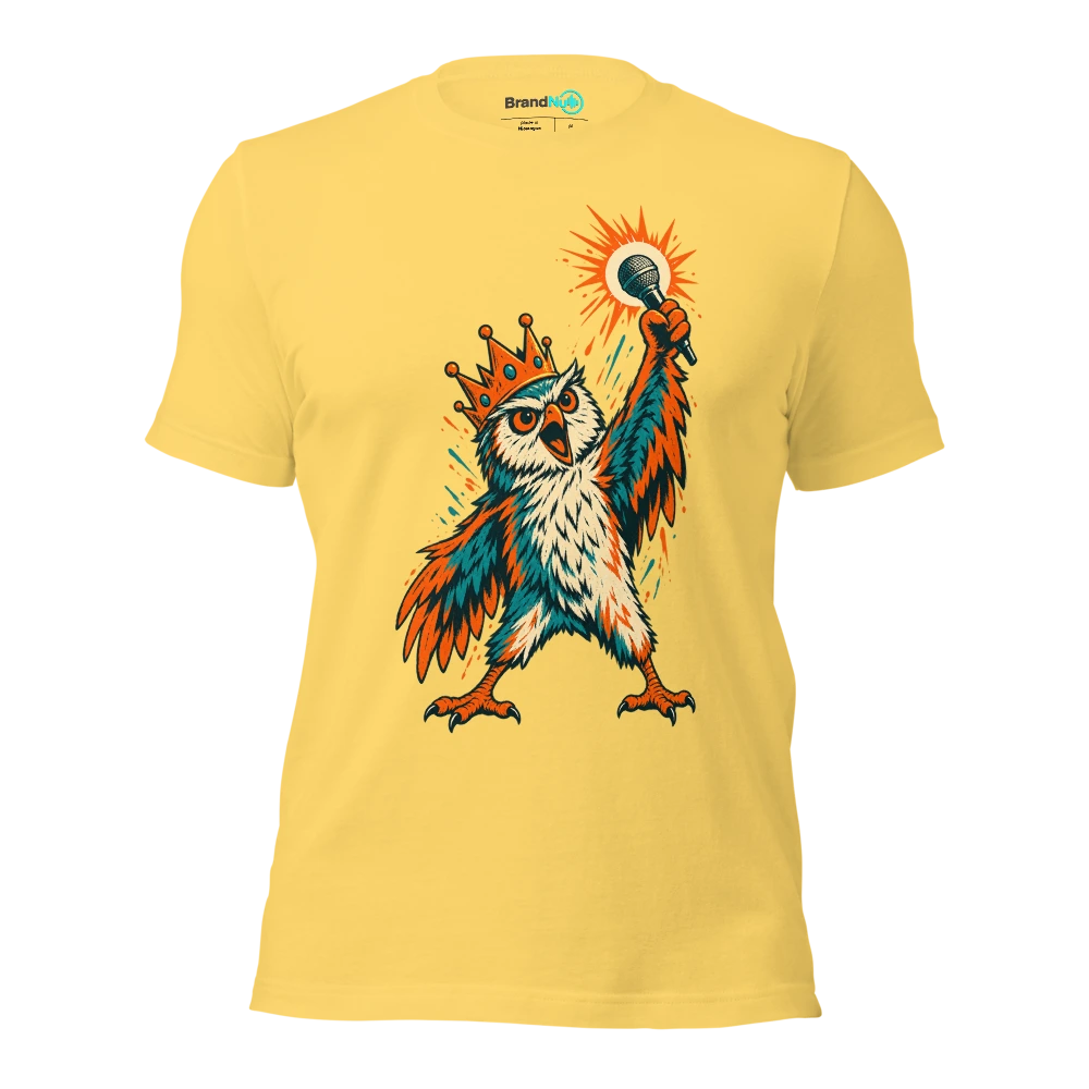 THE NIGHT OWL HAS REQUESTED AN AFTERNOON SET T Shirt Yellow Front
