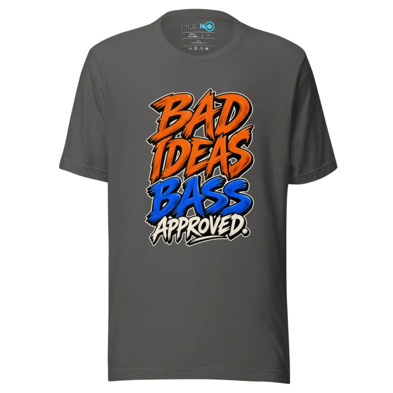 Bad Ideas Bass Approved T Shirt - Asphalt