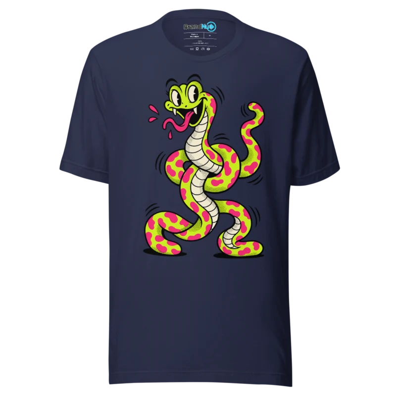 BrandNu Dancefloor Snake T-Shirt - Navy