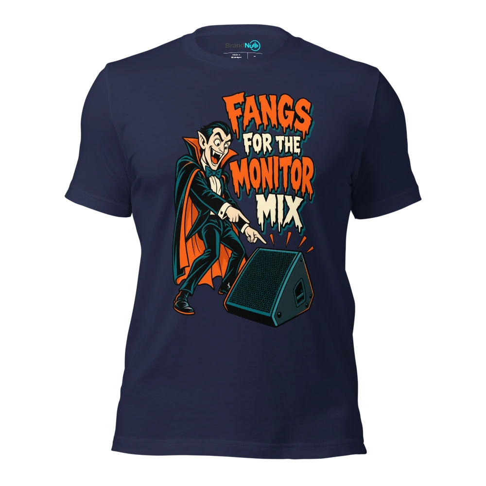 FANGS FOR THE MONITOR MIX T Shirt Navy Front