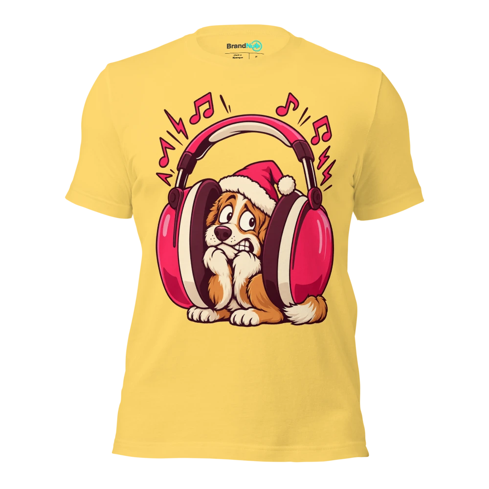 THE DOG KNOWS WHEN THE CHORUS IS COMING T Shirt Yellow Front