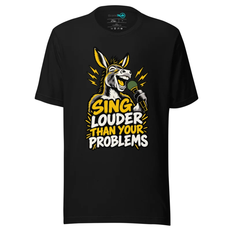 SING LOUDER THAN YOUR PROBLEMS T Shirt - Black