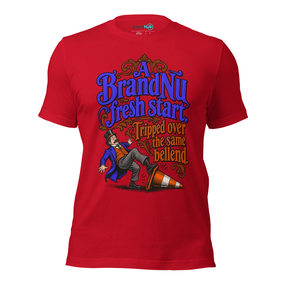 A BrandNu fresh start. Tripped over the same bellend T Shirt Red Front