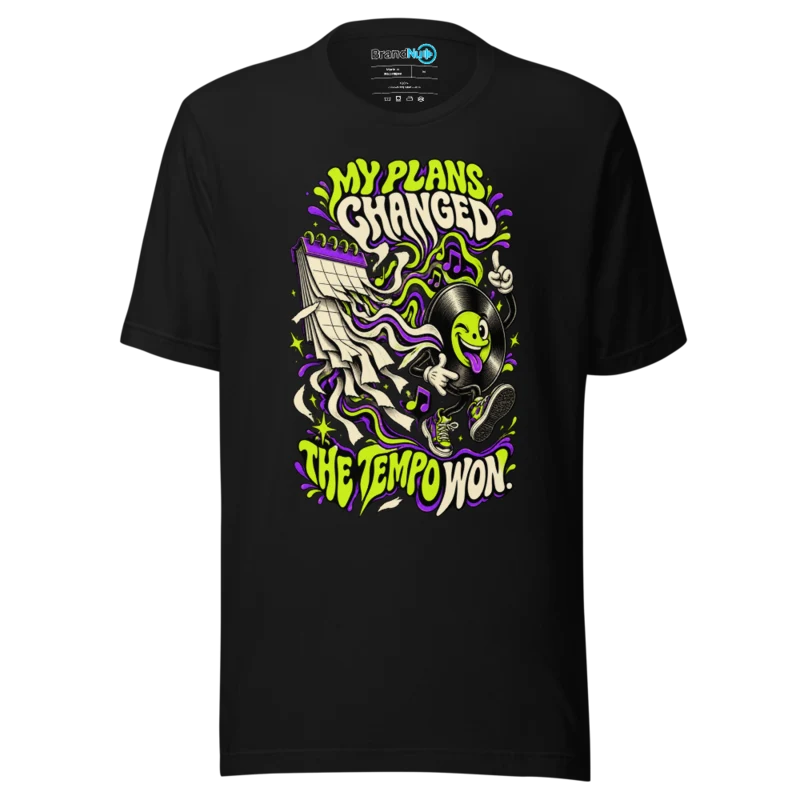 My Plans Changed The Tempo Won T Shirt Black Front