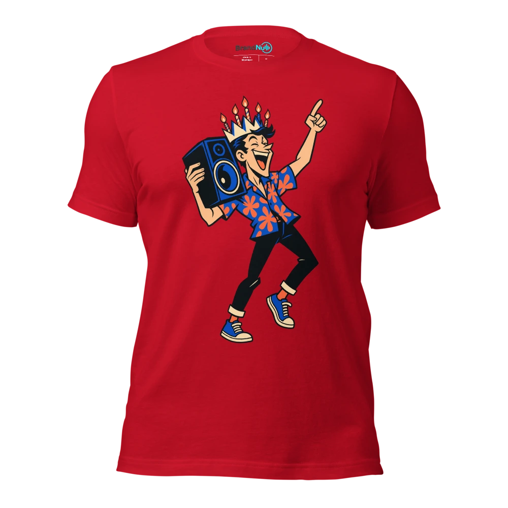 BORN TO DROP BASS FORCED TO COUNT CANDLES T Shirt Red Front