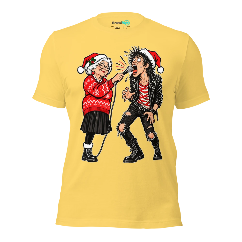 MY NAN HAS BETTER MIC DISCIPLINE T Shirt Yellow Front