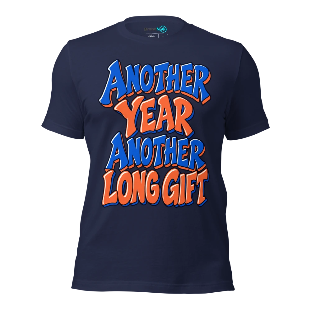 ANOTHER YEAR ANOTHER LONG GIFT T Shirt Navy Front