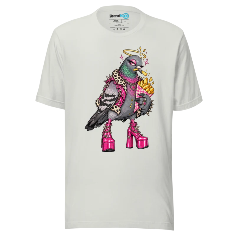 BrandNu After-Hours Pigeon T-Shirt - Silver - Front