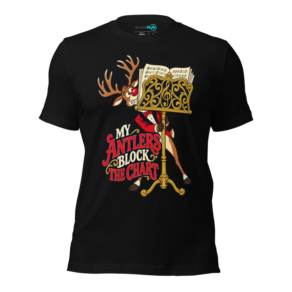 MY ANTLERS BLOCK THE CHART T-SHIRT