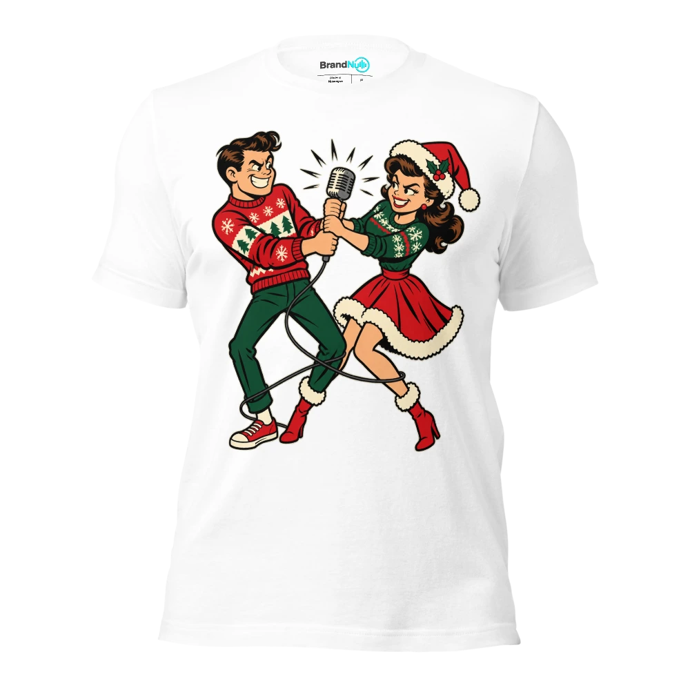 FAMILY HARMONY ENDS AT THE MICROPHONE T Shirt White Front
