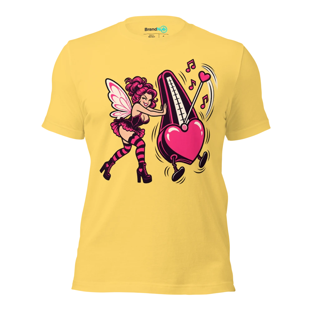 THE FUNK FAIRY HAS ADDED UNNECESSARY SWING T Shirt Yellow Front