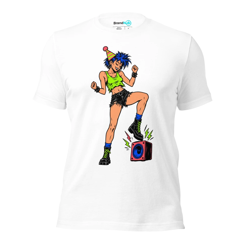 MY DANCEFLOOR EXPERIENCE NOW INCLUDES STRETCHING T Shirt White Front