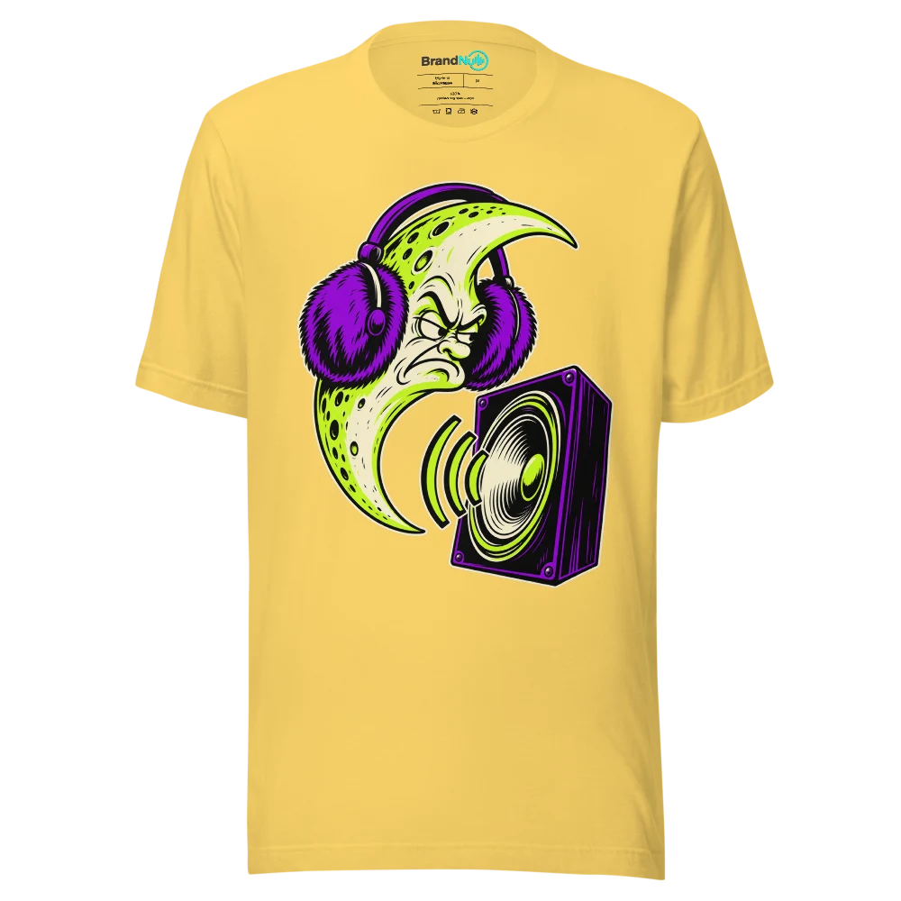 THE MOON IS MY NOISE COMPLAINT DEPARTMENT T Shirt Yellow Front