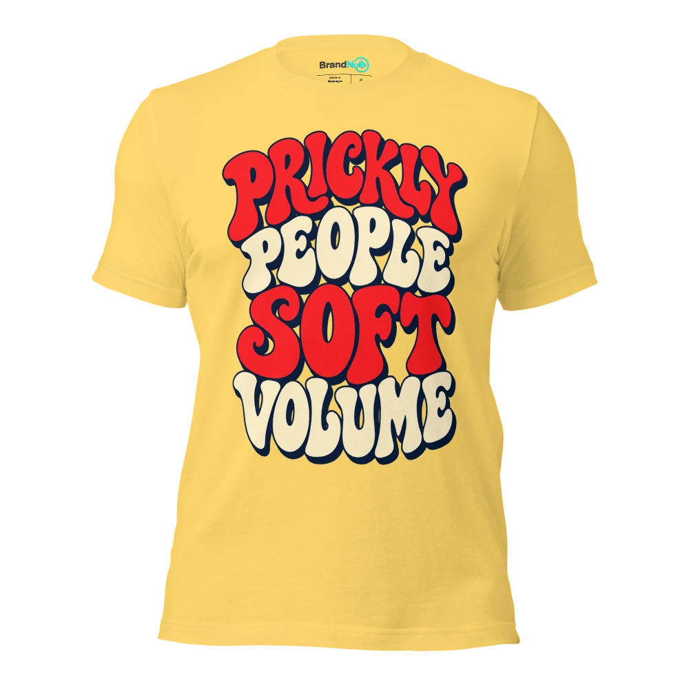 PRICKLY PEOPLE SOFT VOLUME T Shirt Yellow Front