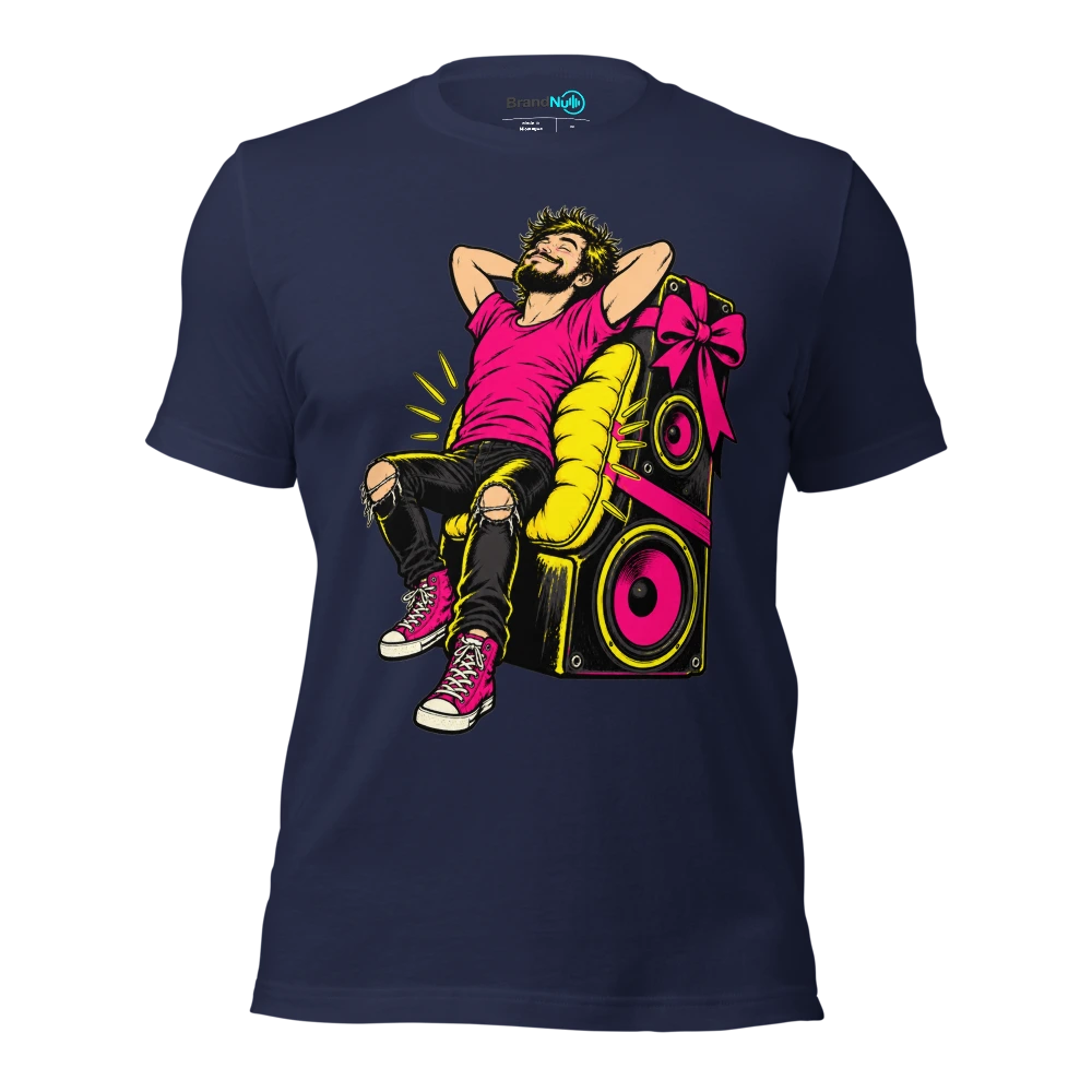 THE BASS BIN HAS BECOME A LUMBAR SUPPORT T Shirt Navy Front