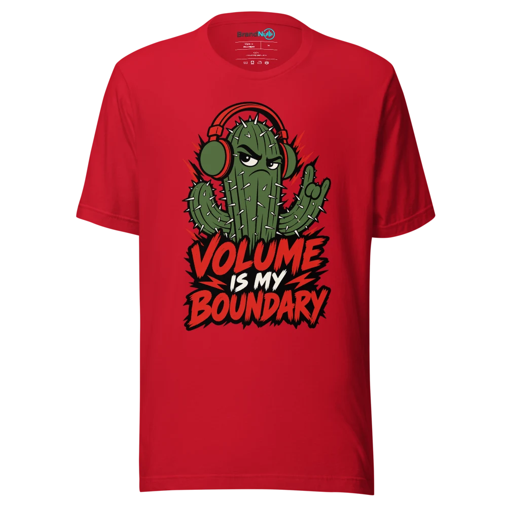 VOLUME IS MY BOUNDARY T Shirt Red Front