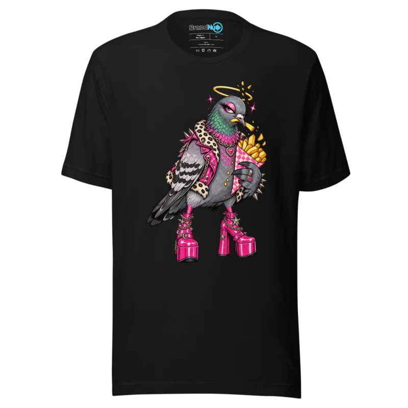 BrandNu After-Hours Pigeon T-Shirt - Black - Front