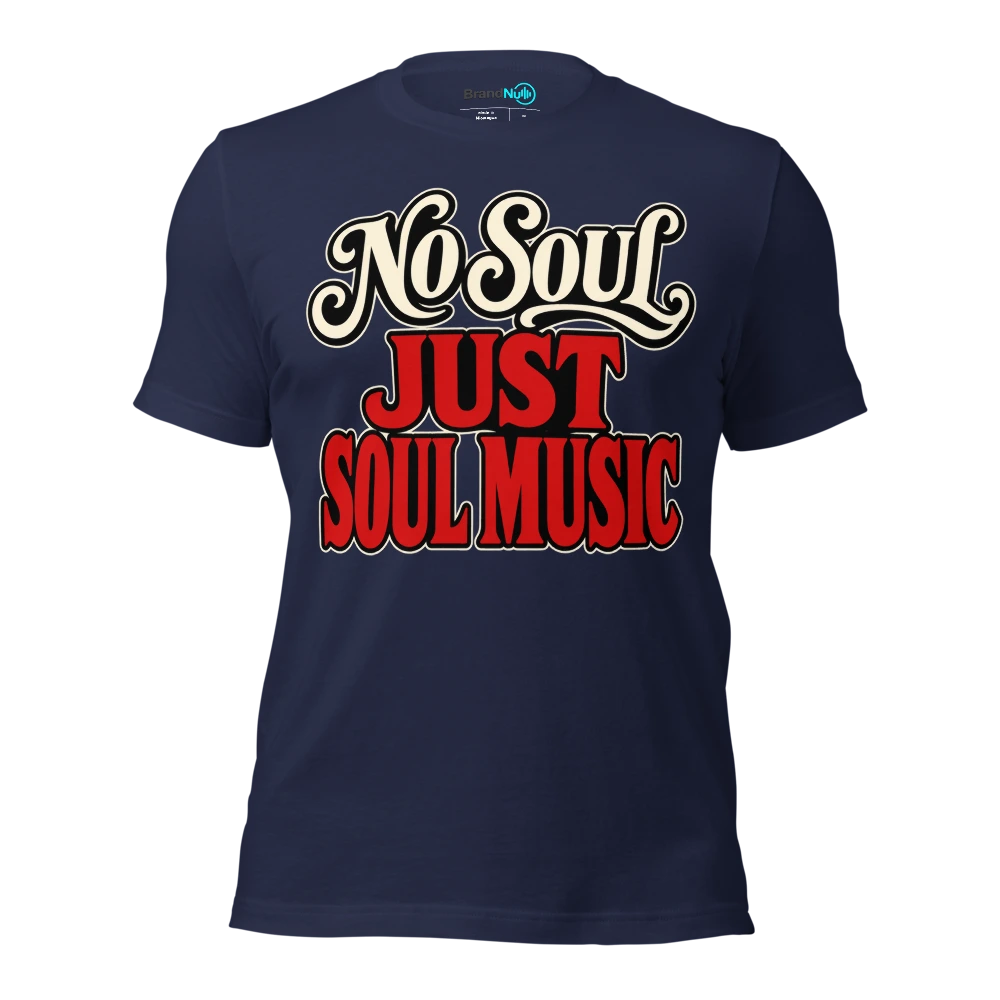 NO SOUL JUST SOUL MUSIC T Shirt - Navy - front - Ghost 2