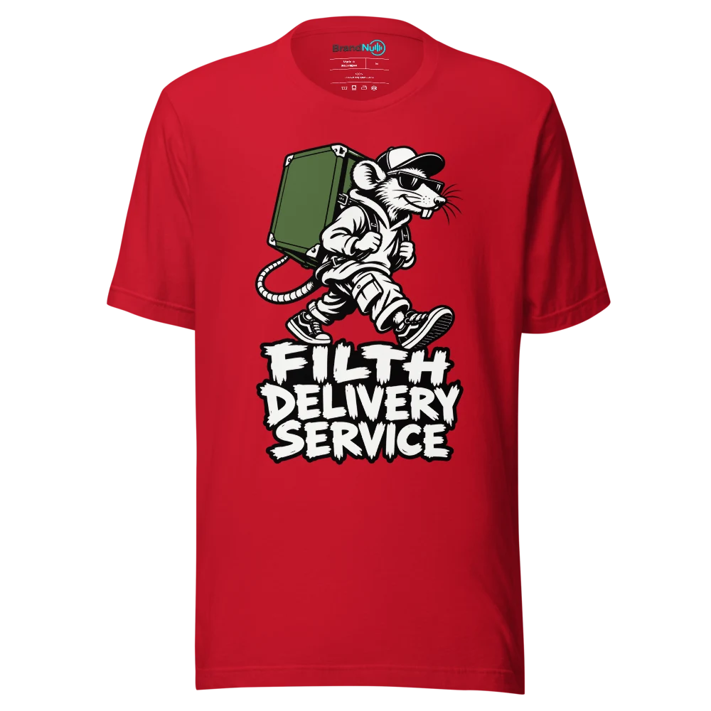 FILTH DELIVERY SERVICE T Shirt Red Front